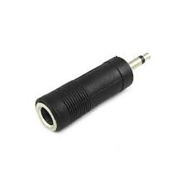 3.5mm MONO Male Plug to 6.35mm MONO Female Jack Socket Audio Adapter جك تحويل من 3.35مونو ذكر إلى 6.3مونو انثى 